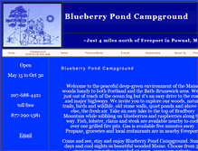 Tablet Screenshot of blueberrycampground.com